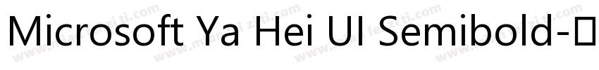 Microsoft Ya Hei UI Semibold字体转换